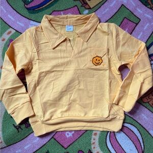 Yellow Kids Shirt with Sun Design